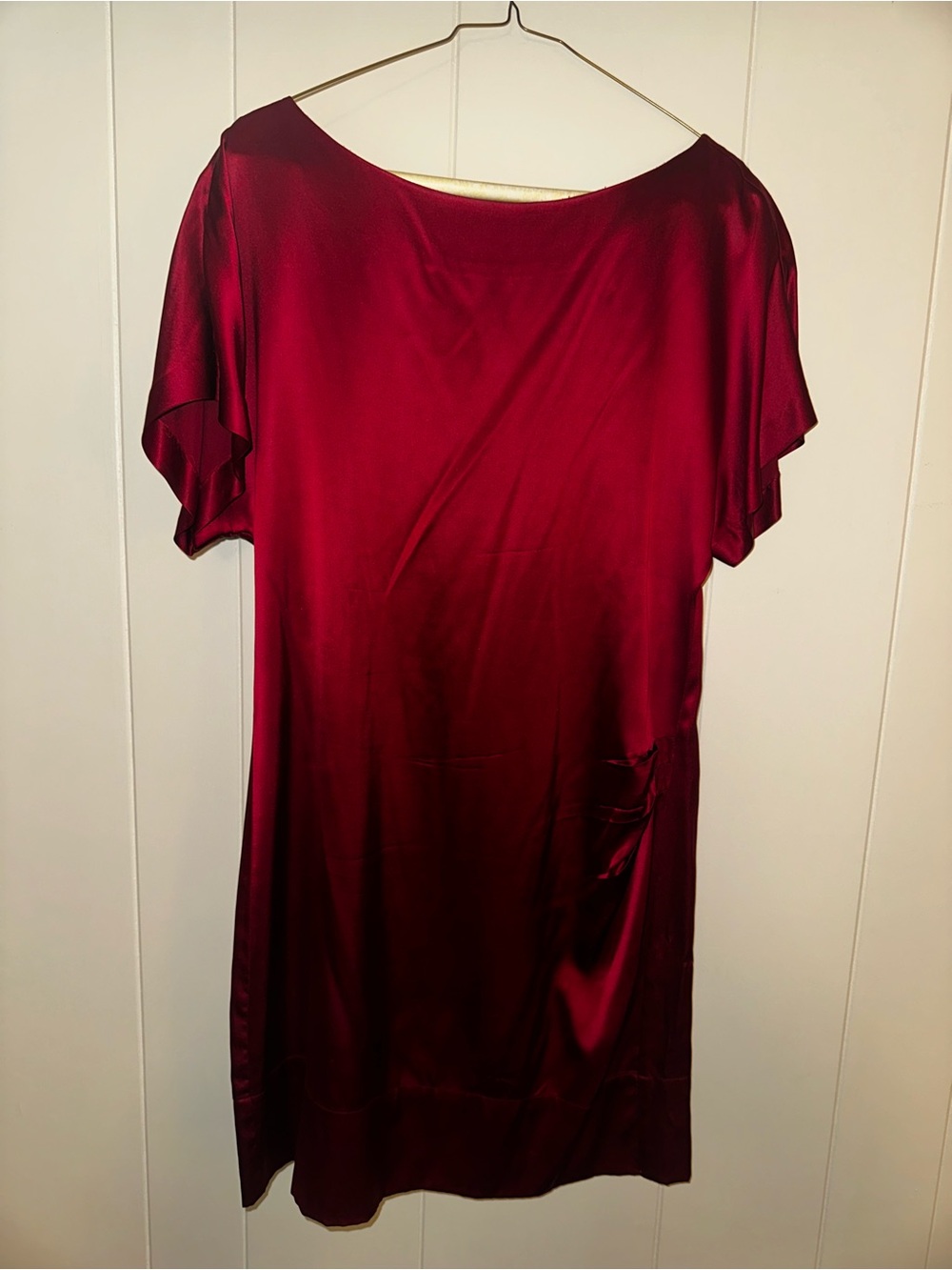 Banana Republic Satin Burgundy Dress